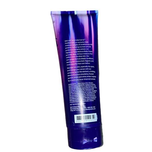 Bath & Body Works SECRET WONDERLAND 8 oz Triple Moisture Body Cream Lotion - Picture 2 of 2